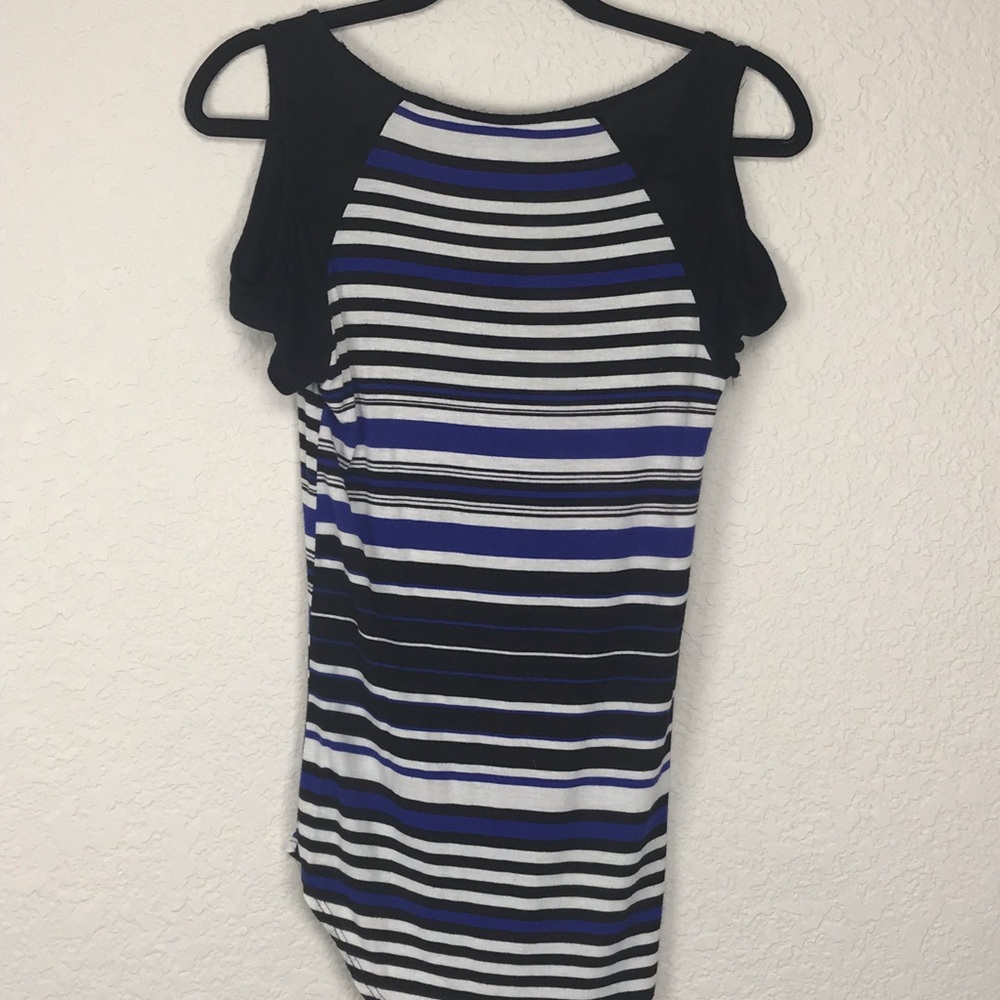 Blue Cold Shoulder Top - Picture 4 of 4